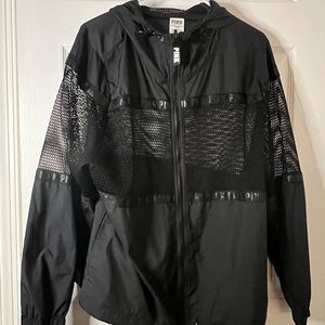 PINK mesh windbreaker black